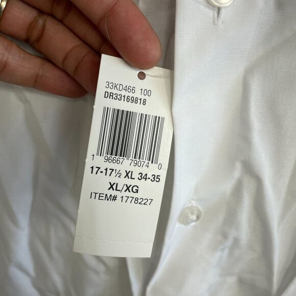 NEW Calvin Klein Men's XL White Button Down Dress Shirt Active Stretch - Picture 9 of 10